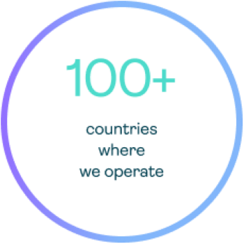We operate in over 100 countries
