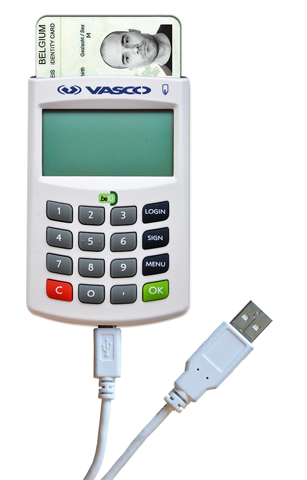 Signez documents avec Vasco DIGIPASS 875 bluetooth lecteur de carte eID