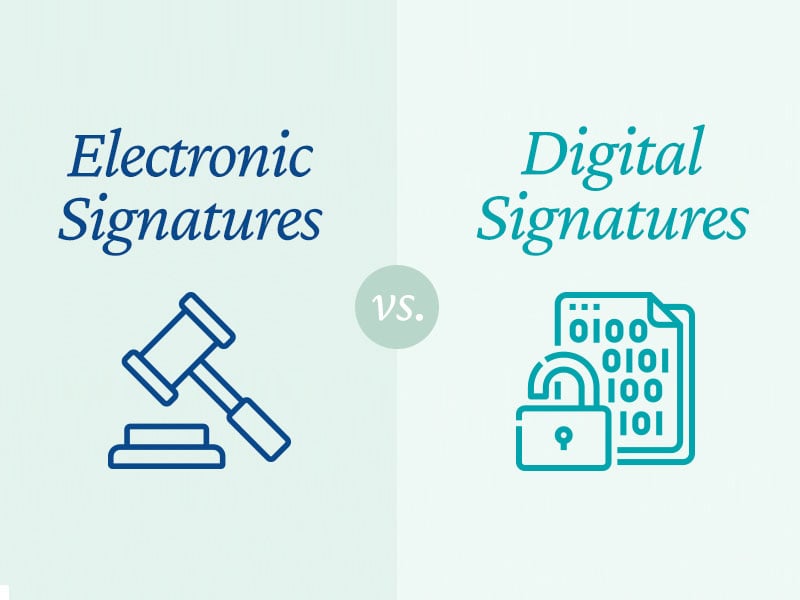 The Difference Between E-Signatures and Digital Signatures infographic