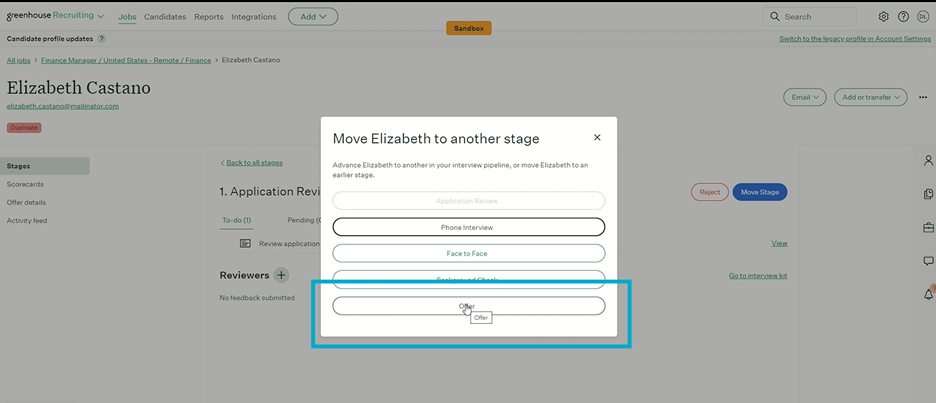 e-signatures for Greenhouse 