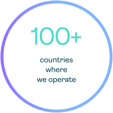 We operate in over 100 countries