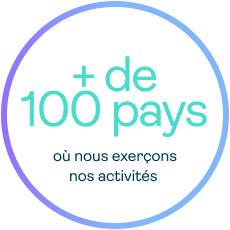 de 100 pays ou nous exercons nos activites